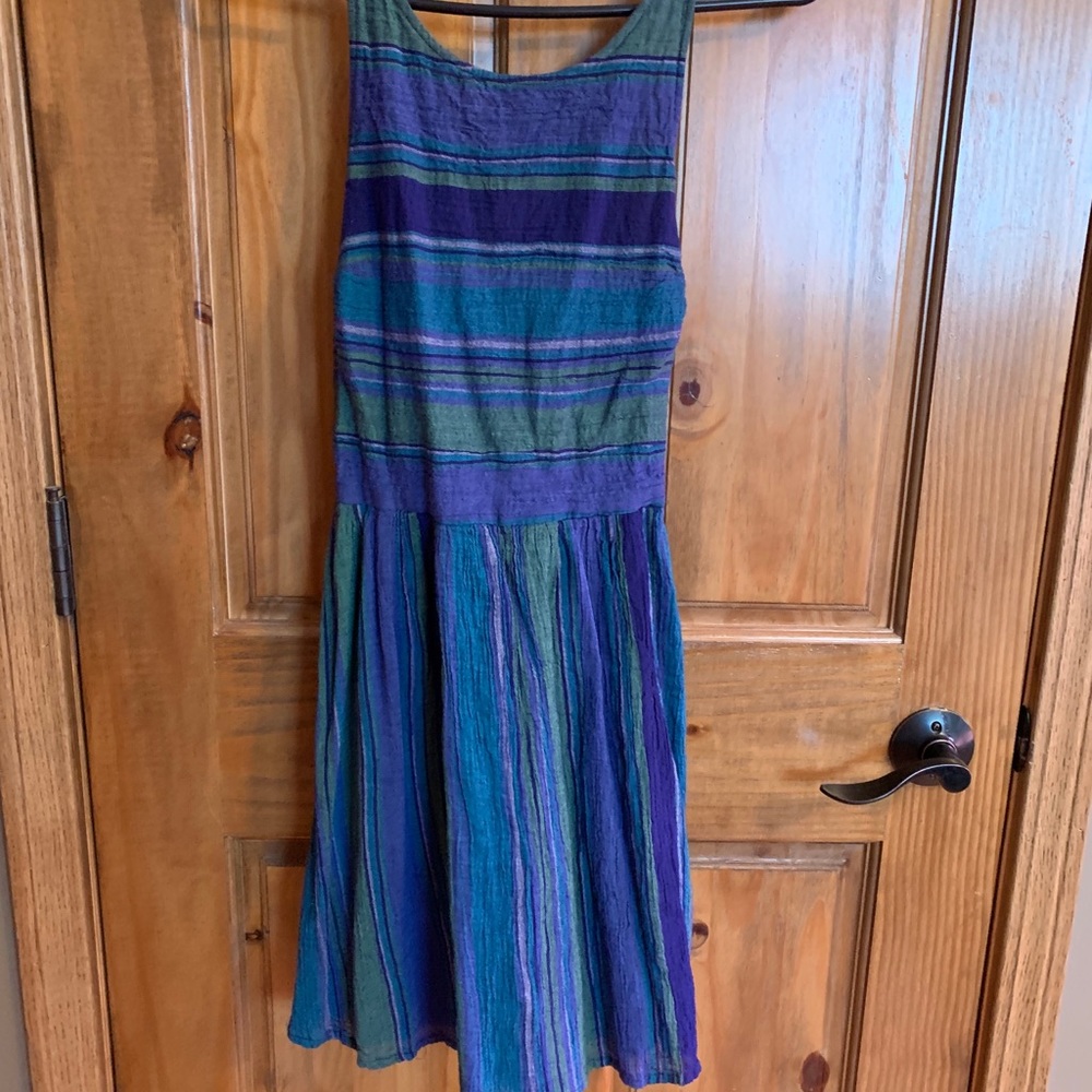 Purple stripped Roxy Dress - Picture 3 of 6